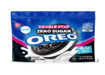 Oreo zero sugar cookies on display highlighting new U.S. launch - Oreo via AP