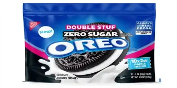 Oreo zero sugar cookies on display highlighting new U.S. launch - Oreo via AP