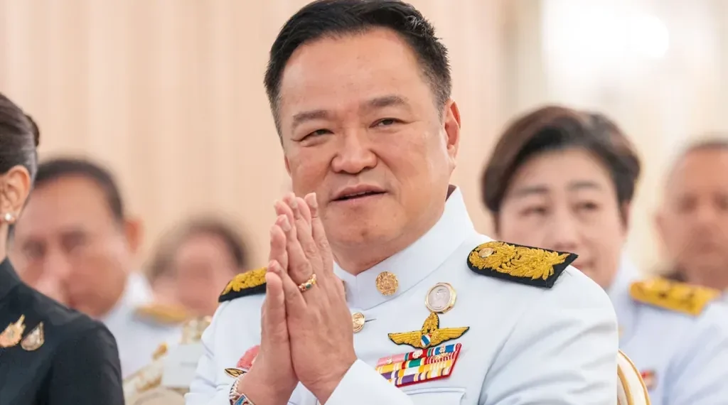 Thai Prime Minister Anutin Charnvirakul addresses Parliament- AP News/Arnum Chonmahatrakool, File