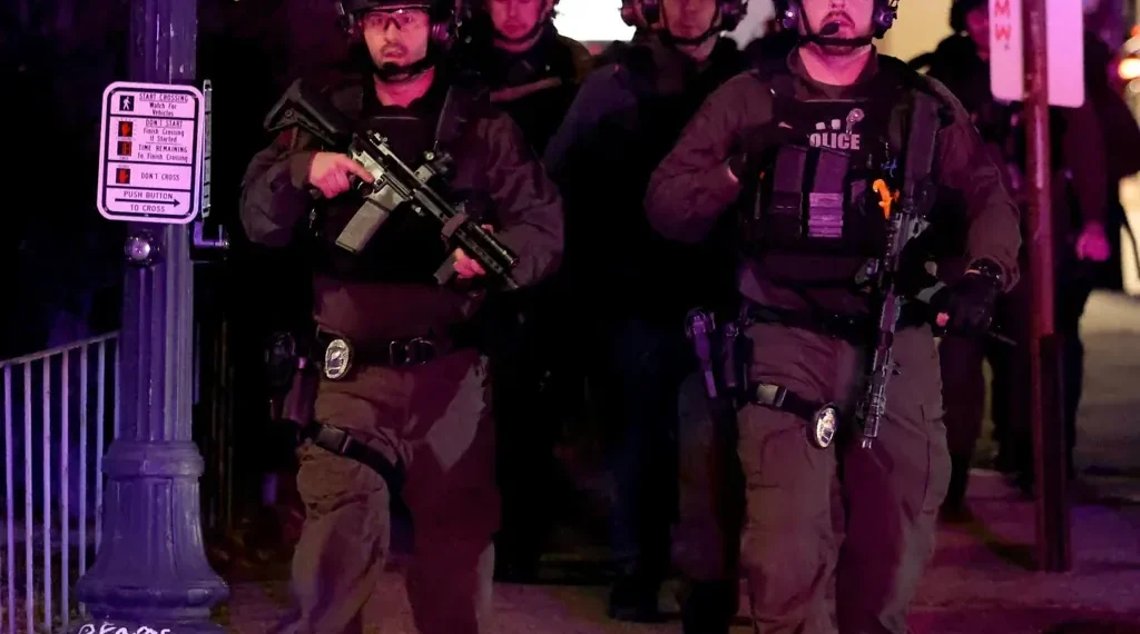 Police respond to shooting at Brown University campus - AP Photo/Mark Stockwell