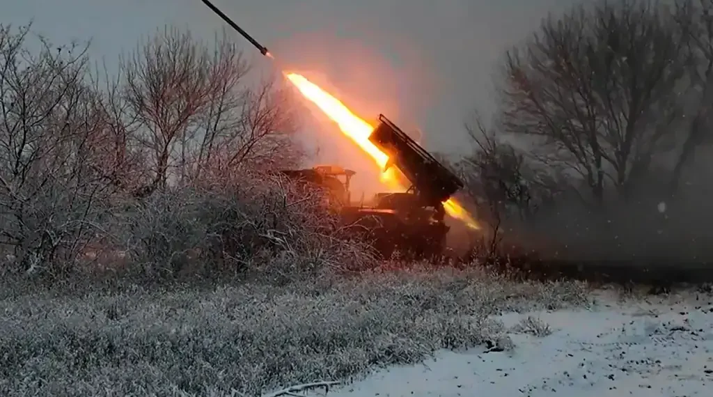 Russian President Vladimir Putin speaking to senior military officials - Russian Defense Ministry Press Service via AP