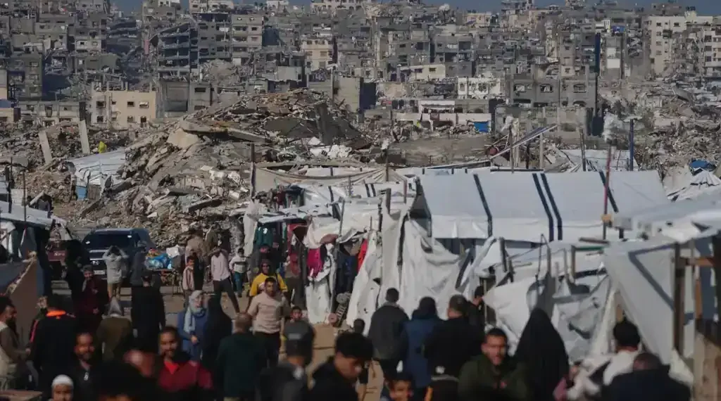 Damage in Gaza residential area after Israeli mortar incident - AP Photo/Jehad Alshrafi