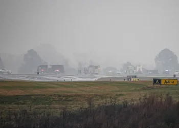 Wreckage from North Carolina plane crash near Statesville airport - AP Photo/Matt Kelley