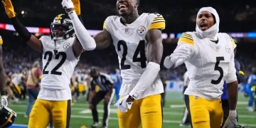 Steelers and Lions players react after late penalty call - AP Photo/Ryan Stun