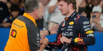 Max Verstappen celebrates pole at Abu Dhabi GP 2025 - AP Photo/Darko Bandic