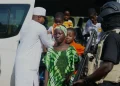 Freed Nigerian schoolchildren and teachers arrive at government ceremony - AP Photo/Sunday Alamba