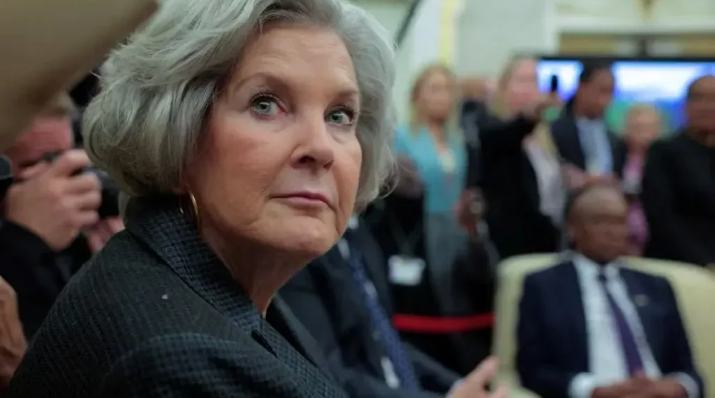 White House chief of staff Susie Wiles speaking alongside President Donald Trump - Chip Somodevilla/Getty Images