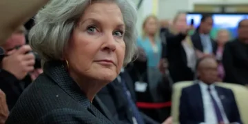 White House chief of staff Susie Wiles speaking alongside President Donald Trump - Chip Somodevilla/Getty Images