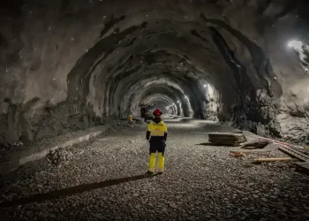 Norway undersea road tunnel construction project underway beneath coastline - photo Skanska/CNN