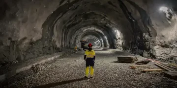 Norway undersea road tunnel construction project underway beneath coastline - photo Skanska/CNN