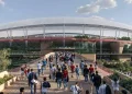 Rendered design of Brisbane Olympic stadium in Victoria Park - Cox Architecture/Hassell/CNN