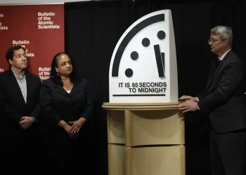 Doomsday Clock symbolizing global nuclear, climate and technology risks - AP Photo/Pablo Martinez Monsivais