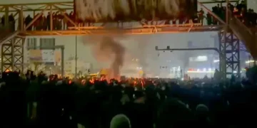 Protesters confront security forces during Iran demonstrations - UGC via AP