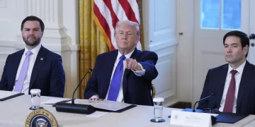 Trump signing executive order on Venezuelan oil revenue - AP Photo/Alex Brandon