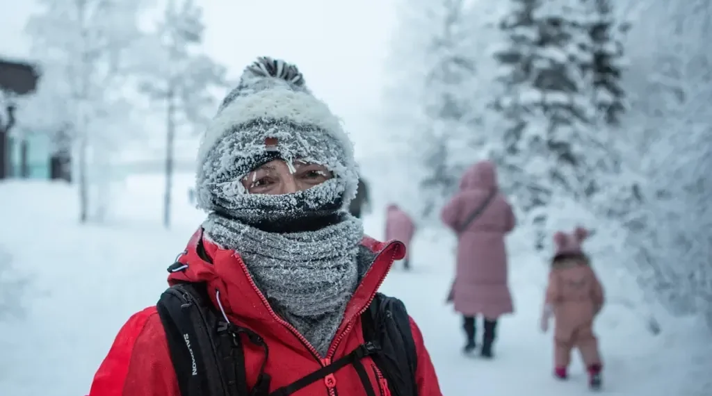 Snow-covered airport in northern Finland during extreme winter cold - Satu Renko/Lehtikuva via AP