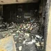 Burned entrance of historic Mississippi synagogue after arson attack - Beth Israel Congregation via AP