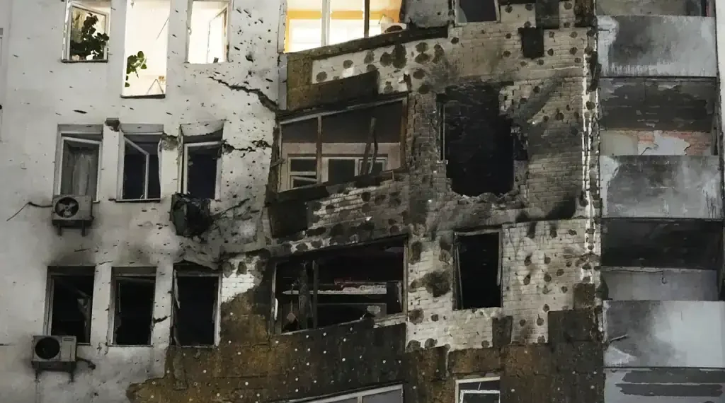 Ukrainian firefighters respond after Russian missile and drone attack - AP Photo/Efrem Lukatsky