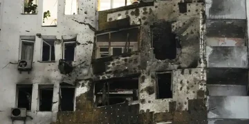 Ukrainian firefighters respond after Russian missile and drone attack - AP Photo/Efrem Lukatsky