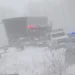 Snow-covered interstate after massive Michigan multi-vehicle crash - WZZM via AP
