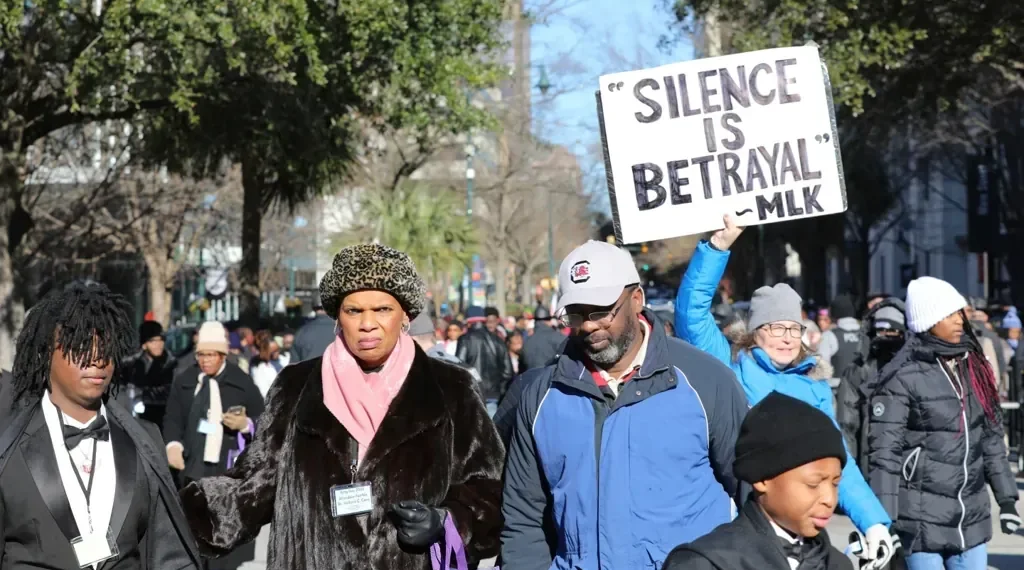 Martin Luther King Jr. Day events amid U.S. political tensions - AP Photo/Jeffrey Collins, File