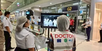 Health workers monitor airport screenings for Nipah virus in India - Public Relations Department of Suvarnabhumi International Airport via AP