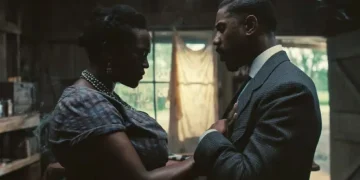 Golden Globes statuette at awards ceremony stage - Courtesy of Warner Bros. Pictures
