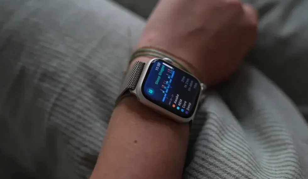 Sleep-tracking wearable devices measuring heart rate and movement - AP Photo/Emilie Megnien