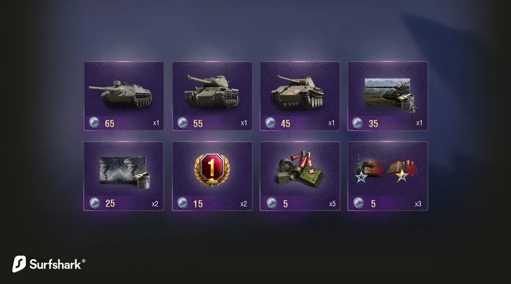 Surfshark OLS Token Store rewards during World of Tanks Season 5 - image World Of Tanks