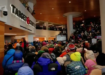 Target Center in Minneapolis amid security response after shooting - AP Photo/Angelina Katsanis