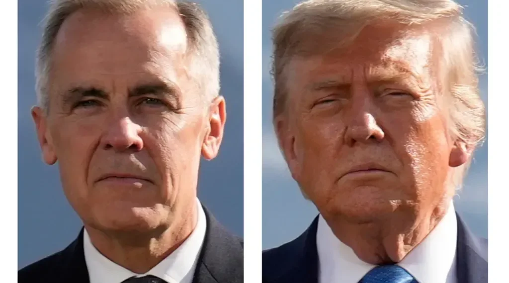 Trump speaks as Canada–China trade dispute fuels tariff threat - AP Photo/Mark Schiefelbein