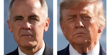 Trump speaks as Canada–China trade dispute fuels tariff threat - AP Photo/Mark Schiefelbein