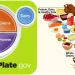 Inverted U.S. food pyramid highlighting meat, dairy, fruits and vegetables - USDA