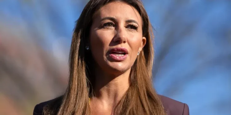 Alina Habba speaking during federal legal dispute - AP Photo/Mark Schiefelbein, File