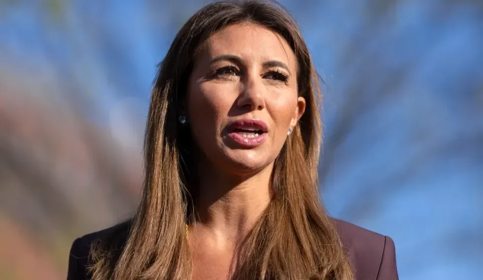 Alina Habba speaking during federal legal dispute - AP Photo/Mark Schiefelbein, File