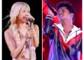 Rosé and Bruno Mars performing “APT.” on stage - AP Photo