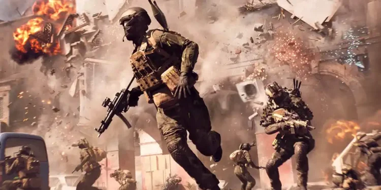 Tank destroying urban building in Battlefield 6 multiplayer - image by EA/IGN