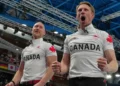 Canada men’s curling team celebrates Olympic gold in Cortina - AP Photo/Misper Apawu