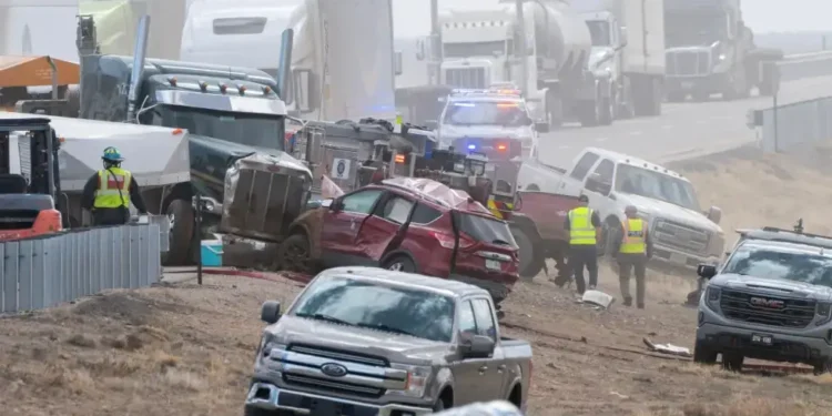 Five killed in Colorado interstate crashes due to blowing dust - Christian Murdock/The Gazette via AP