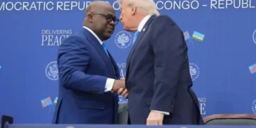 U.S. and Congo officials sign $1.2 billion health agreement - AP Photo/Evan Vucci, File