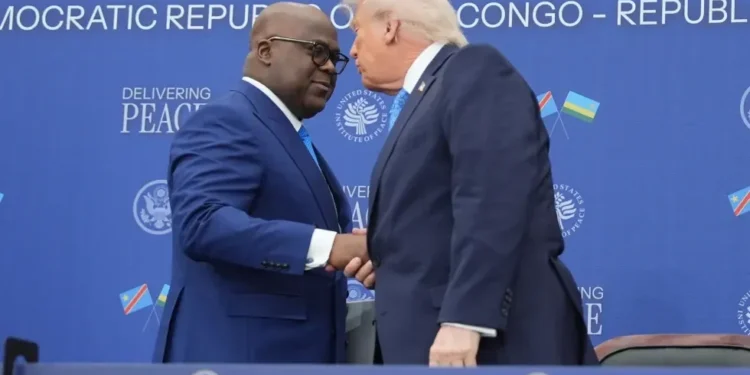 U.S. and Congo officials sign $1.2 billion health agreement - AP Photo/Evan Vucci, File