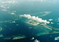 Aerial view of Diego Garcia military base in the Indian Ocean - Photo Reuters