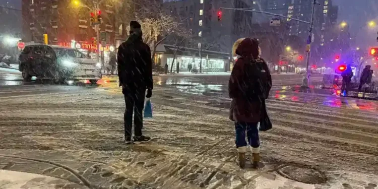 Snow blankets New York City during major East Coast blizzard - AP Photo/Pamela Hassell