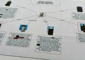 Justice Department document release showing redaction errors in Epstein files - AP Photo/Jon Elswick