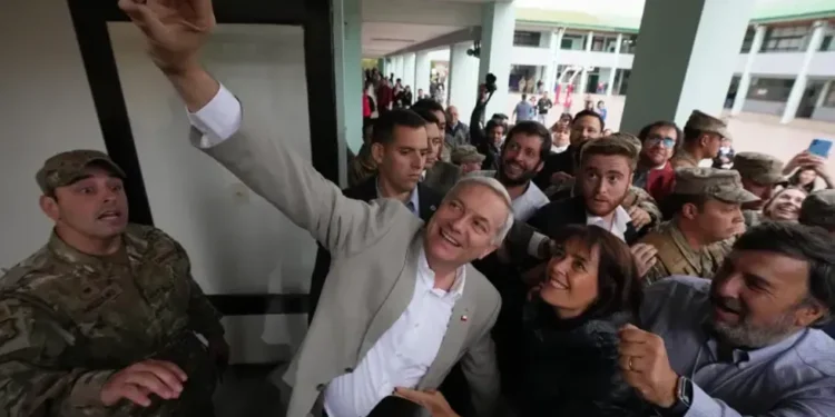 Jose Antonio Kast addressing supporters after Chile election victory - Esteban Felix/AP Photo