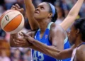 Kara Braxton during WNBA game action - Sean D. Elliot/The Day via AP