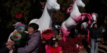 Humanoid robots perform during Lunar New Year gala - AP Photo/Vincent Thian