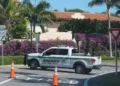 Law enforcement vehicles outside Mar-a-Lago after security breach - AP Photo/Marta Lavandier