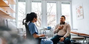 Illustration of male heart health risk increasing from mid-30s onward - Maskot/Getty Images