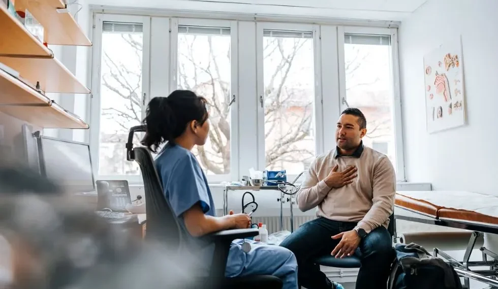 Illustration of male heart health risk increasing from mid-30s onward - Maskot/Getty Images