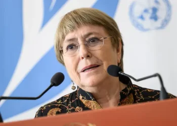 Michelle Bachelet speaks during UN Secretary-General candidacy announcement at La Moneda - Former UN High Commissioner for Human Rights Michelle Bachelet in Geneva on June 13, 2022. The National/AFP